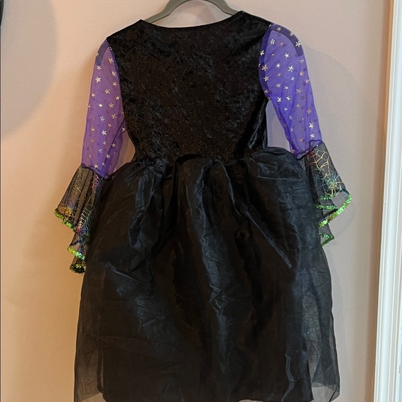 Chasing Fireflies Purple and Black Starry Witch Costume with Hat - Picture 3 of 6